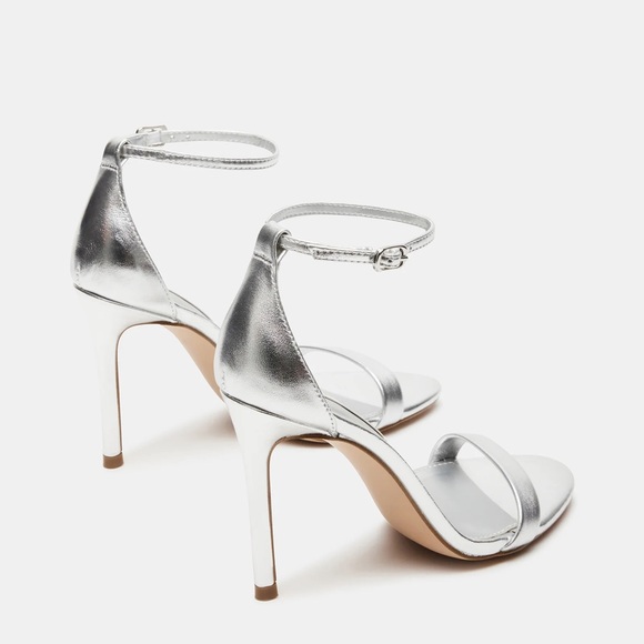 Steve Madden Silver Leather High Heel Sandal (size 11/ 12) - Picture 10 of 10